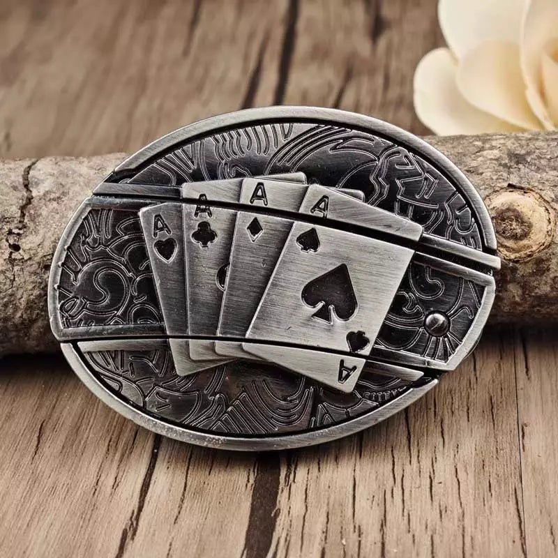 Fivela Cartas de Baralho com Canivete Secreto - Esporatto