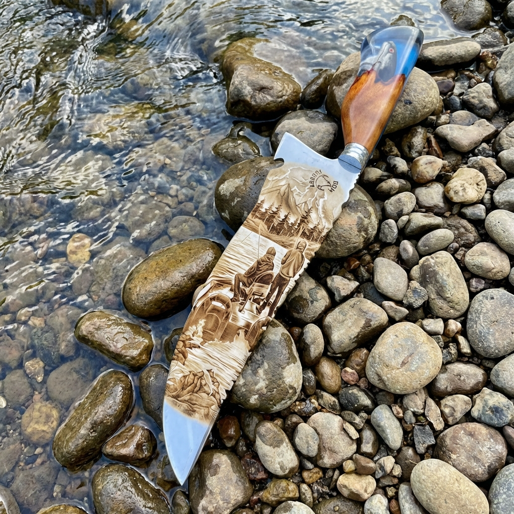 Faca Artesanal Premium “Trilha Selvagem” – Gravação Alto Relevo