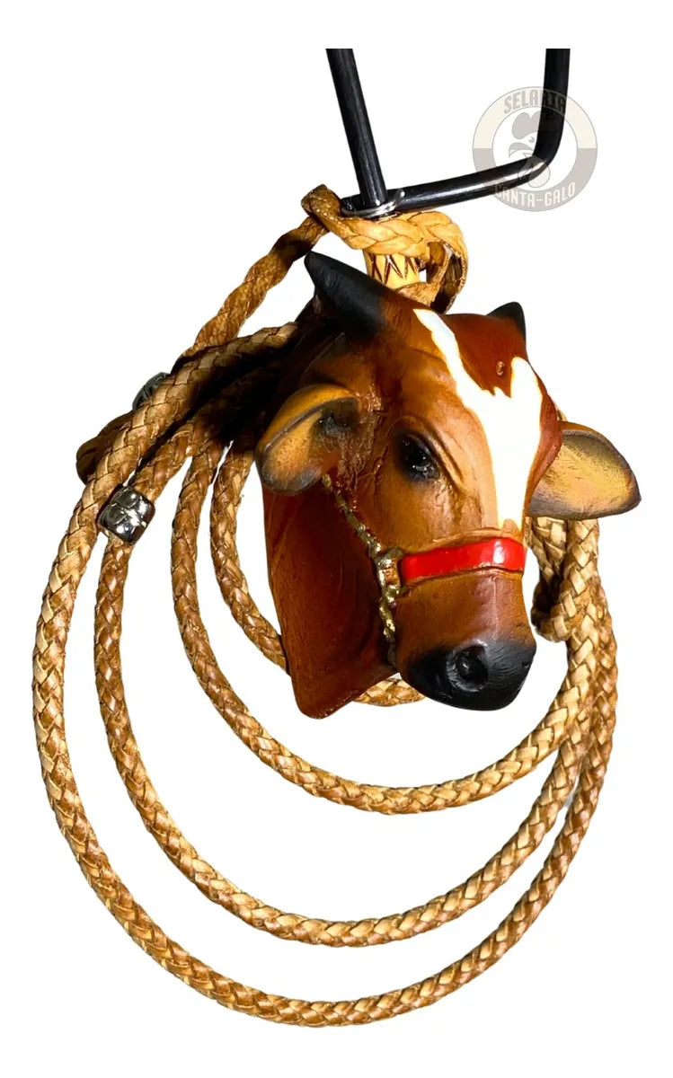 COMPRE 1 LEVE 3 - Enfeite De Retrovisor Boi Gado Nelore + Mini Laço