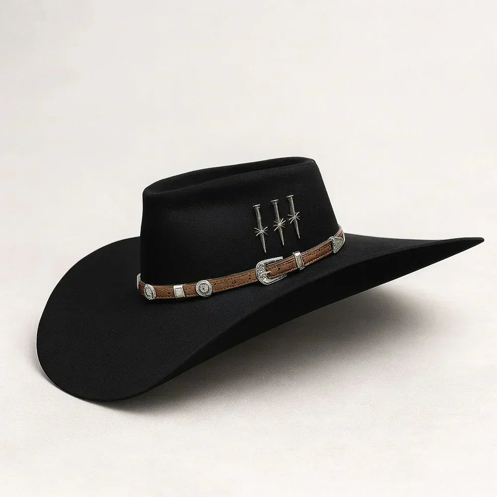 Chapeu 3 Cravos Americano Preto